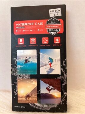 Waterproof Case - Black and Red Packaging